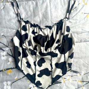 Cowprint croptop